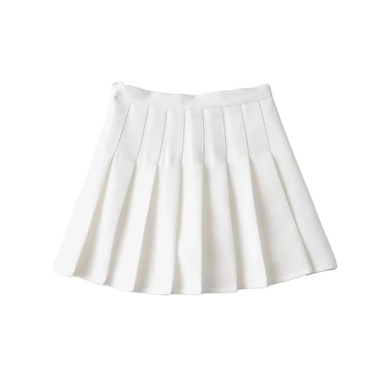 

Hot Girls Extreme Pleated Sports Uniform Mini Skirt White 1110 with Leggings L