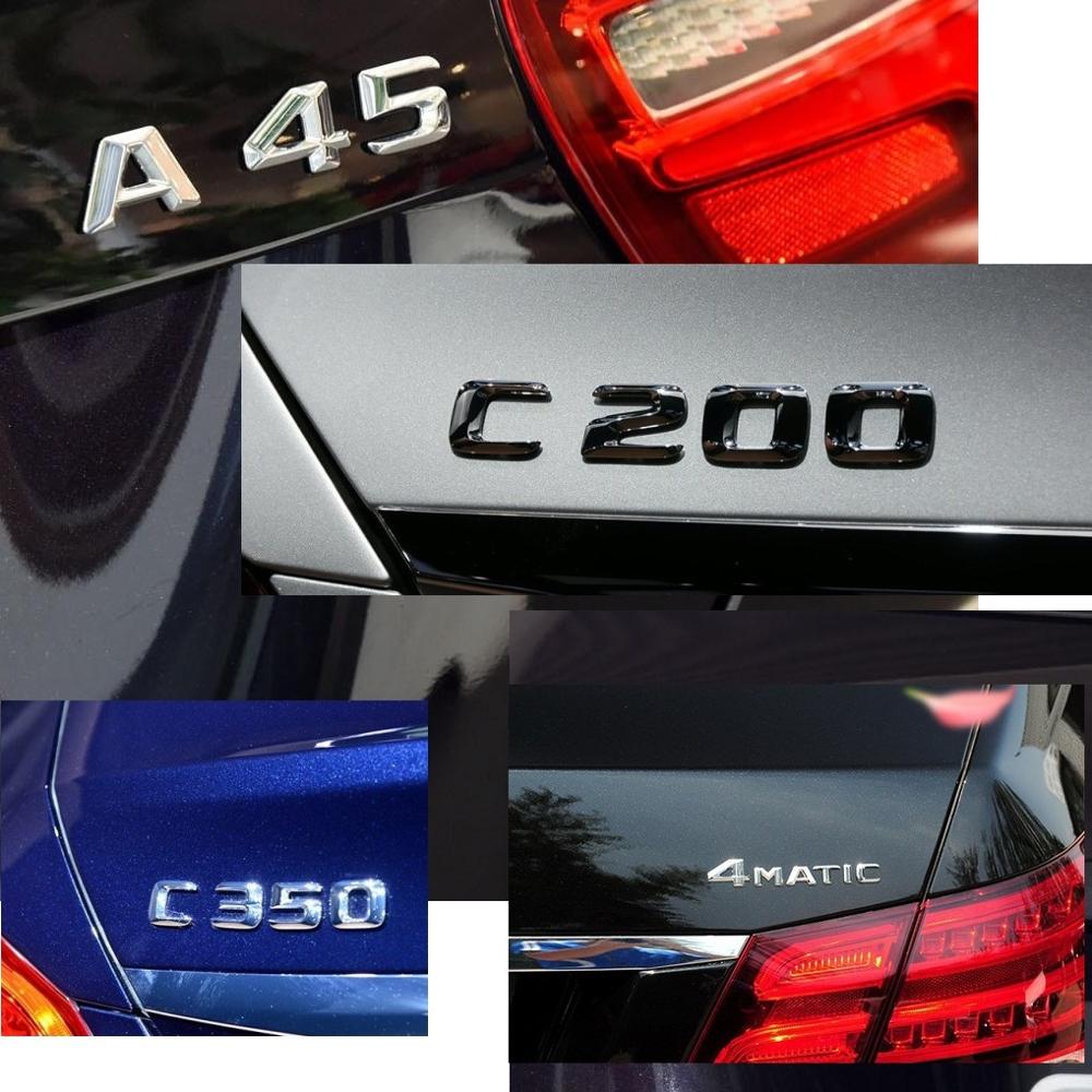 3D Chrome Silver Letters For Mercedes Benz W221 W222 S320 S350 S400 S450 S500 S550 S560 S600 S650 S680 CDI BLUETEC 4MATIC Emblem
