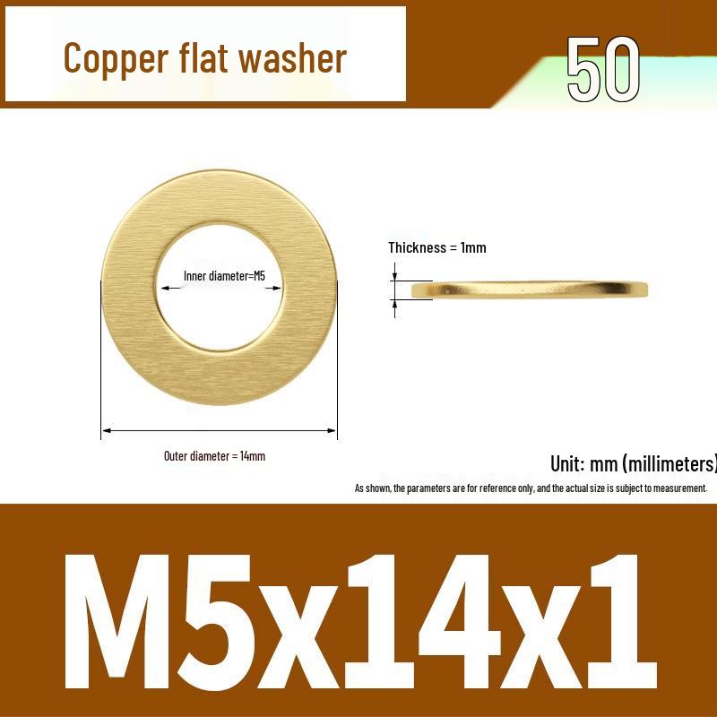 Ultra-Thin Brass Flat Washer Round Shim (Sizes M2-M20)