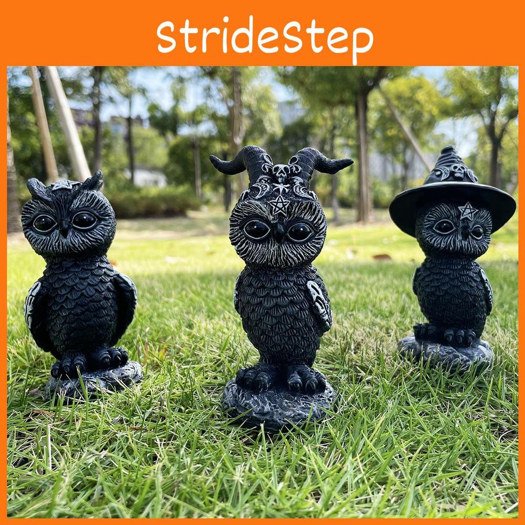 Captivating Halloween Themed Owl Resin Figurine Adorable Animal Sculpture For Decor
