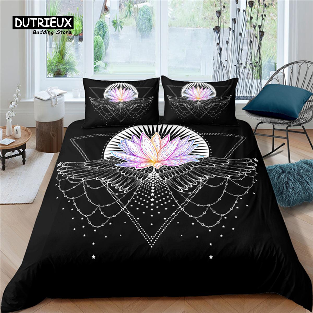

Luxury 3D Wing Print Home Living Comfortable Duvet Cover Pillowcase Kid Bedding Set Queen and King EU/US/AU/UK Size EU single(135x200cm)