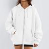 Women's Fashion Casual Long Sleeve Solid Color Hooded Sweatshirt Tops