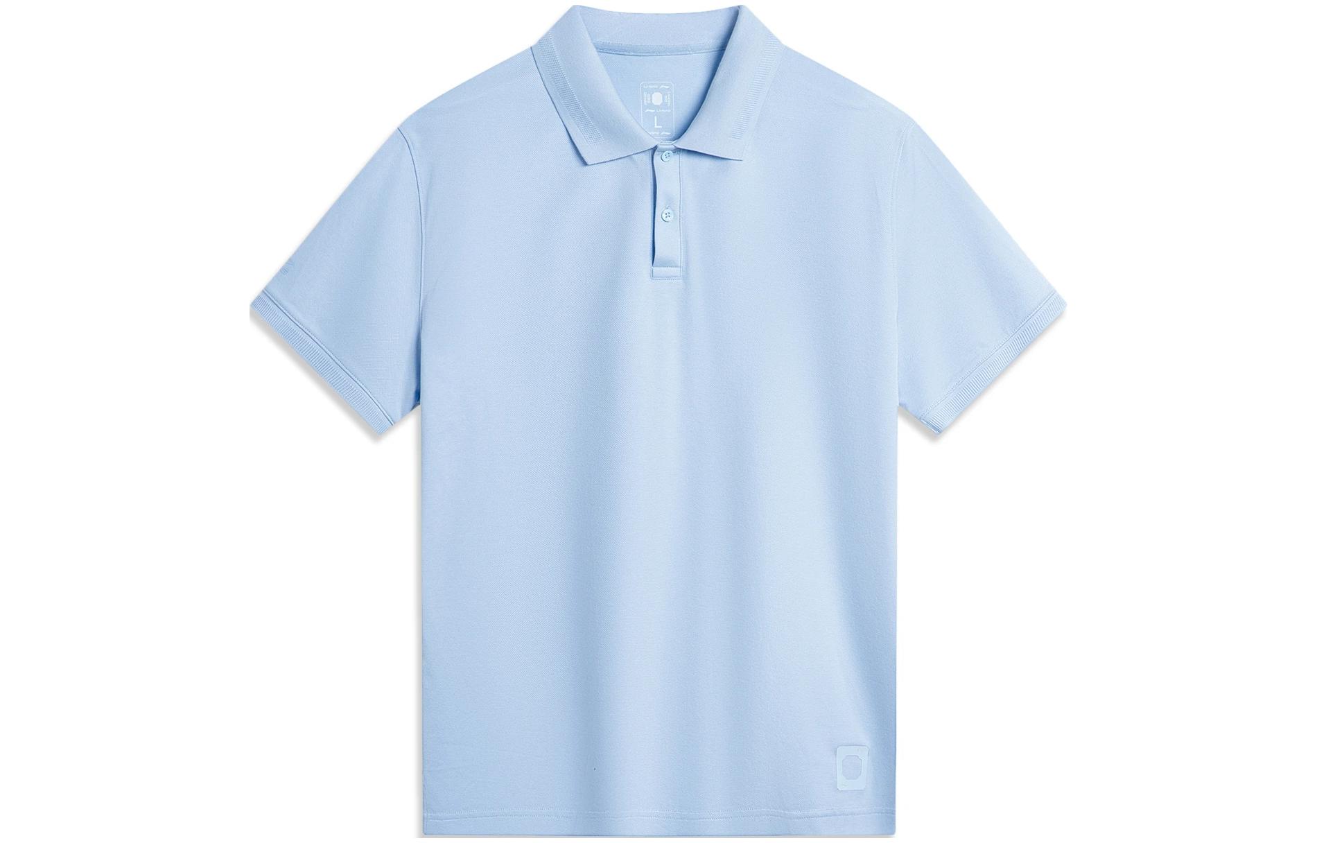 Li Ning Sports Life Collection Polo Shirt Men s Clear Sky Blue APLU087-3 3XL