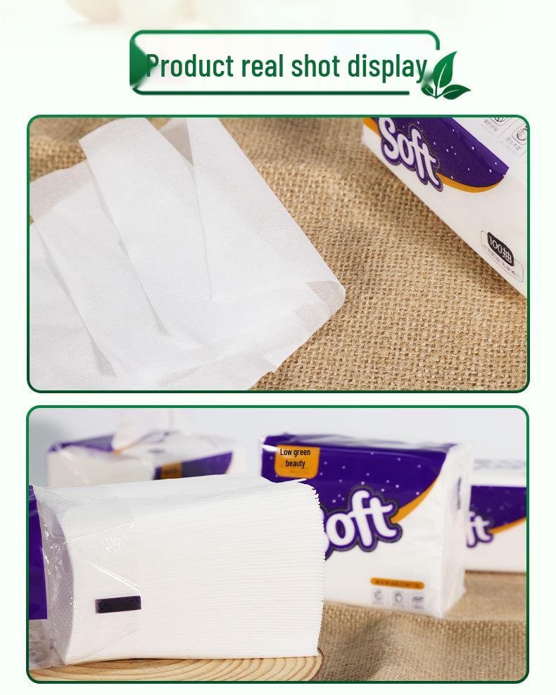 Wei Yi Mei 3-Ply Facial Tissues, 96 Packs of 100 Sheets each, Thickened for Hotels