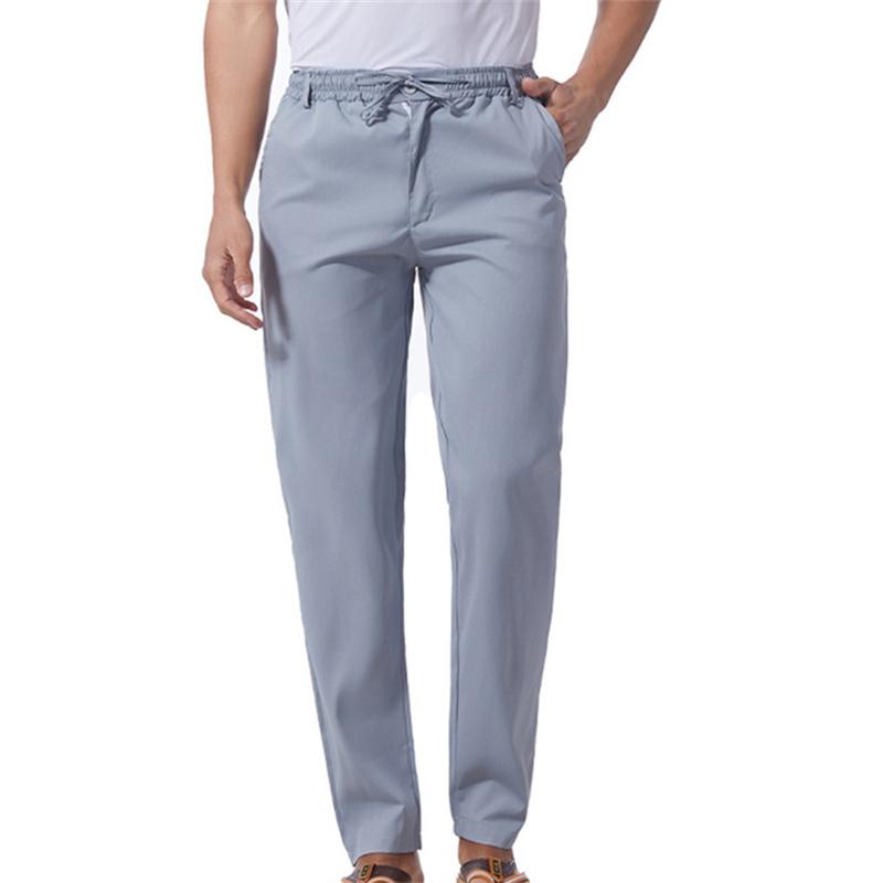 Pantalon De Sport Homme Léger - Coton & Lin Respirant | Coupe Régulière Élastiquée | Décontracté Pantalon Taille élastique Confort Pantalon De Sport Homme Léger - Coton & Lin Respirant | Coupe Régulière Élastiquée | Décontracté Pantalon Taille élastique Confort