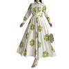 European and American Cross-border Women's Clothing 2025 Autumn Lapel Temperament Printed Shirt High Waist Slim Skirt Set
