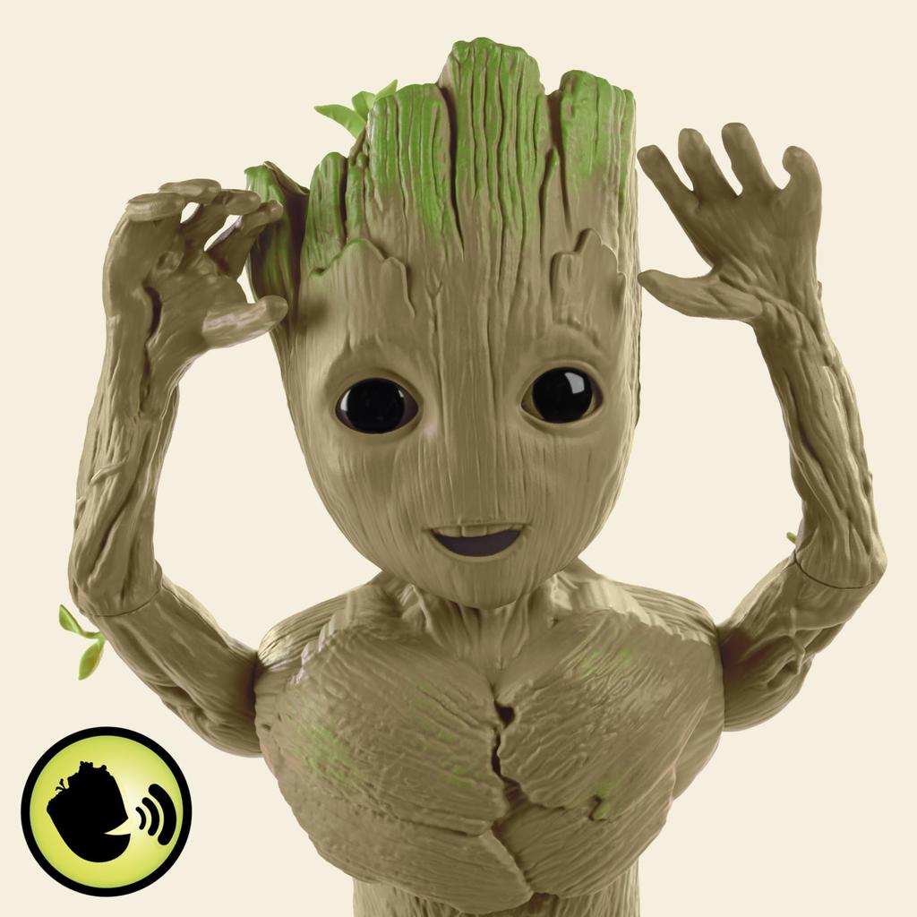 MARVEL I Am Groot Groove Glow Inch Interactive Action Music Superhero for Ages 4 and Up F8027 Authentic Product & Groot, 13.5 (34.3 Cm) Size, Figure,