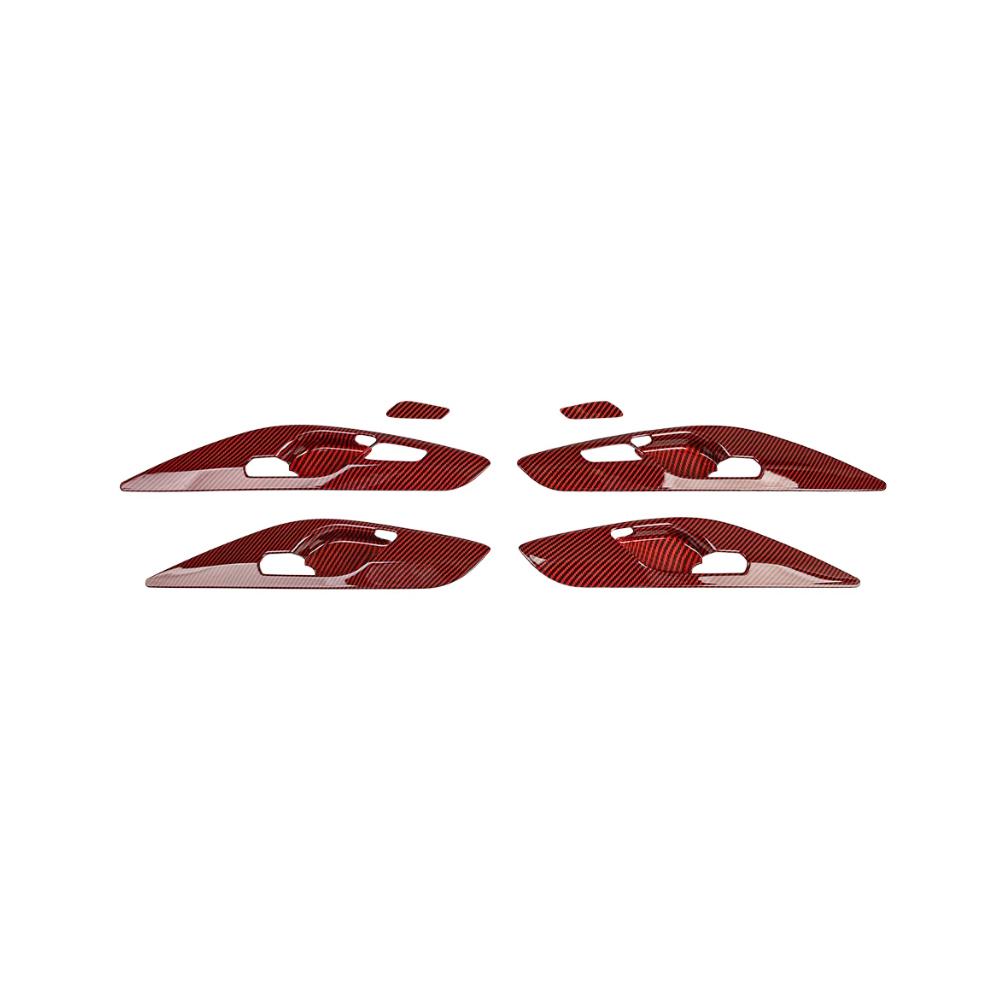 

For Hyundai I30/I30 N 2017-2026 Car Tuning Carbon Fiber Inner door handle Cover Accessories LHD/RHD красный