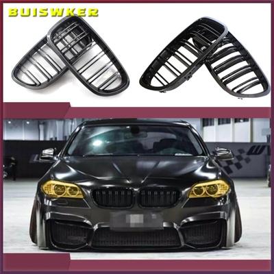 Car Gloss Black Kidney Grill Dual Slats Racing Grill For BMW 5 Series F10 F11 F18 520d 530d 540i 2010-2017 Replacement Part