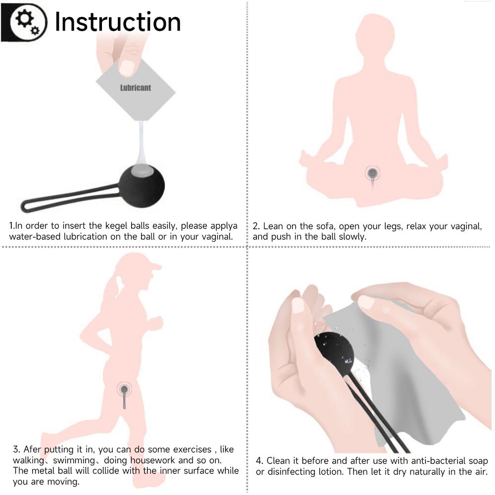 Silikonowy Zestaw Kulek Kegla, Trener Mięśni Dna Miednicy, Kulki Obkurczające Wzmacniające Skurcze, Dorosłe Seksowne Zabawki dla Kobiet, Zabawki Seksualne