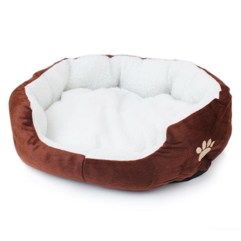 

45 *40cm Soft Fleece Cat House Winter Dog Bed Puppy Mat Warm Pet Bed P For Small Pet кавовий