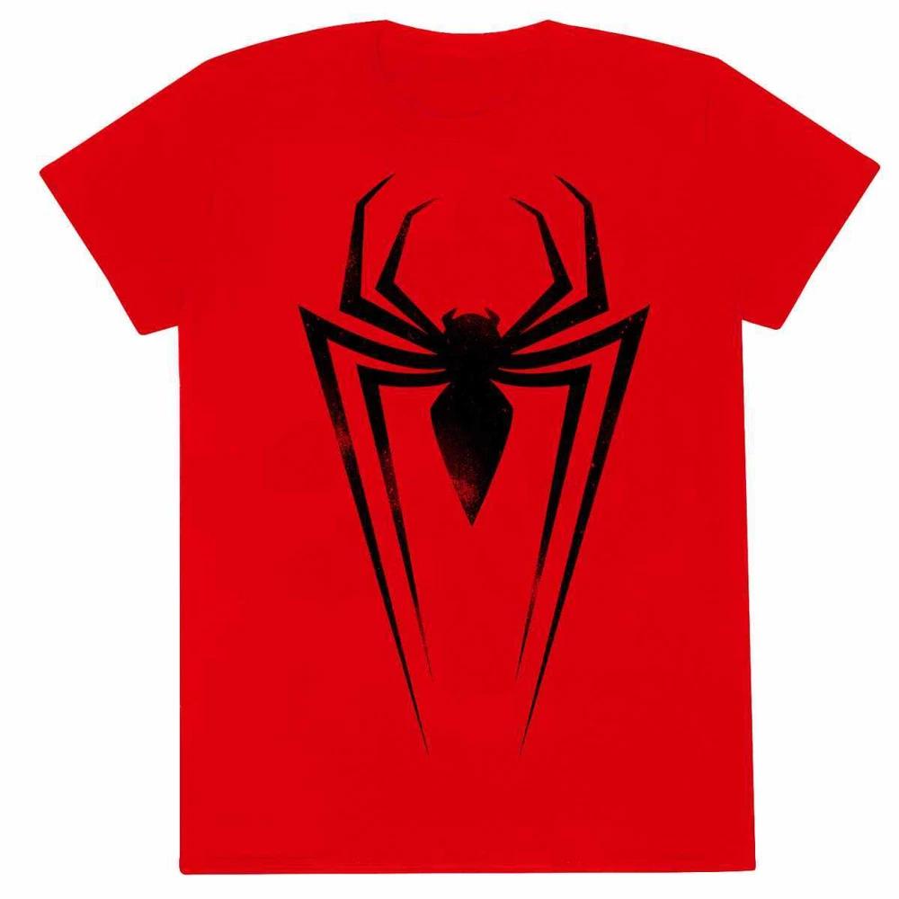 Spiderunisex Black Logo Comics Tshirt S