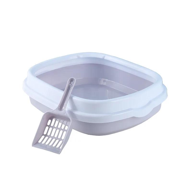 Semi-Closed Cat Litter Box Cat Bedpans Pet Cat Cleaning Bath Basin Anti Splash Cats Toilet Basin Pet Toilet Sandbox Cat Supplies