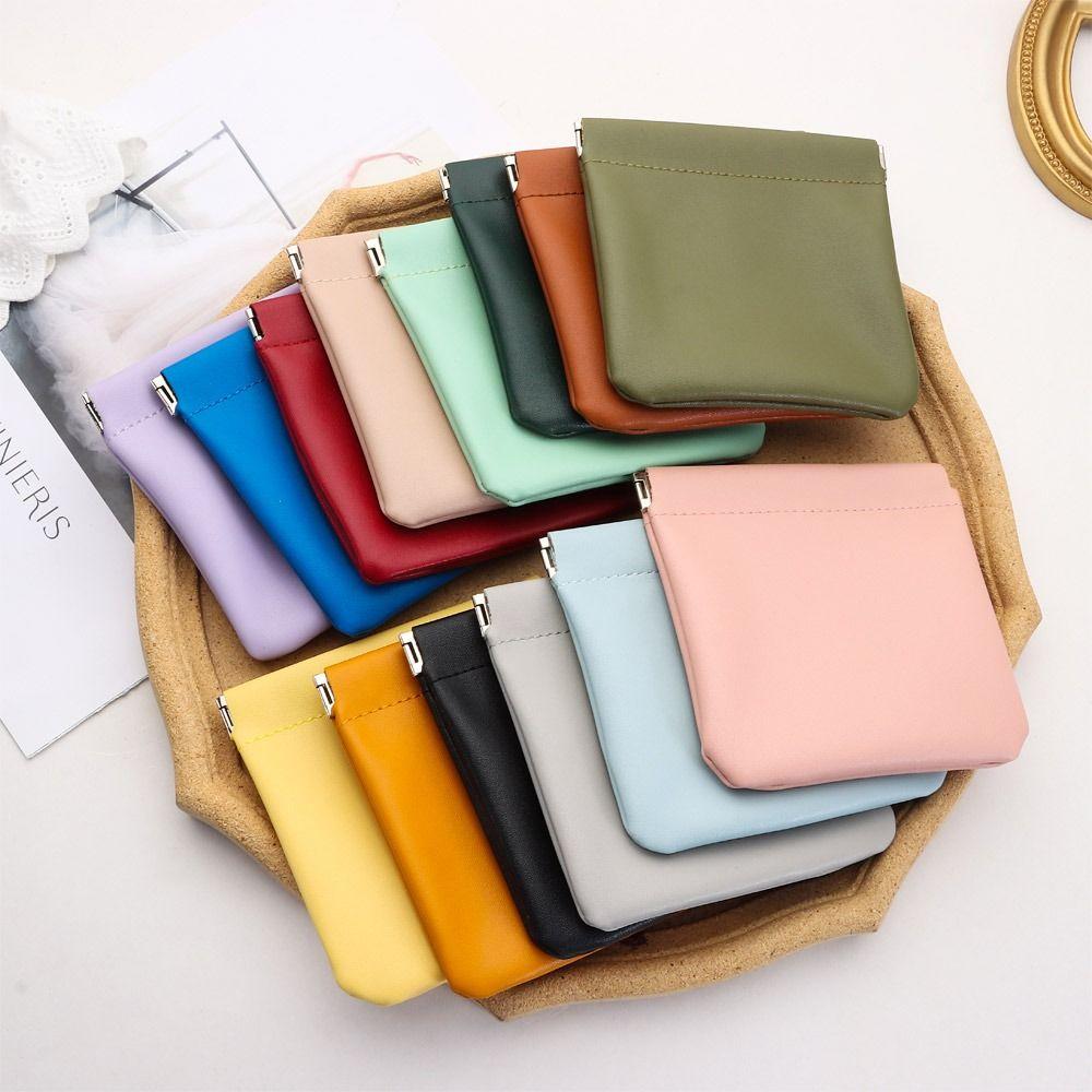 PU Leather Mini Wallet Key Organizer Money Change Pouch Earphone Storage Bag Coin Pocket Purse Women Credit Card Holder