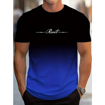 Tricou cu mânecă scurtă cu mânecă scurtă, cu decolorat, cu imprimeu cu alfabet, Îmbrăcăminte ocazională de weekend pentru bărbați și adolescenți Stațiuni de vacanță primăvară/vară/toamnă