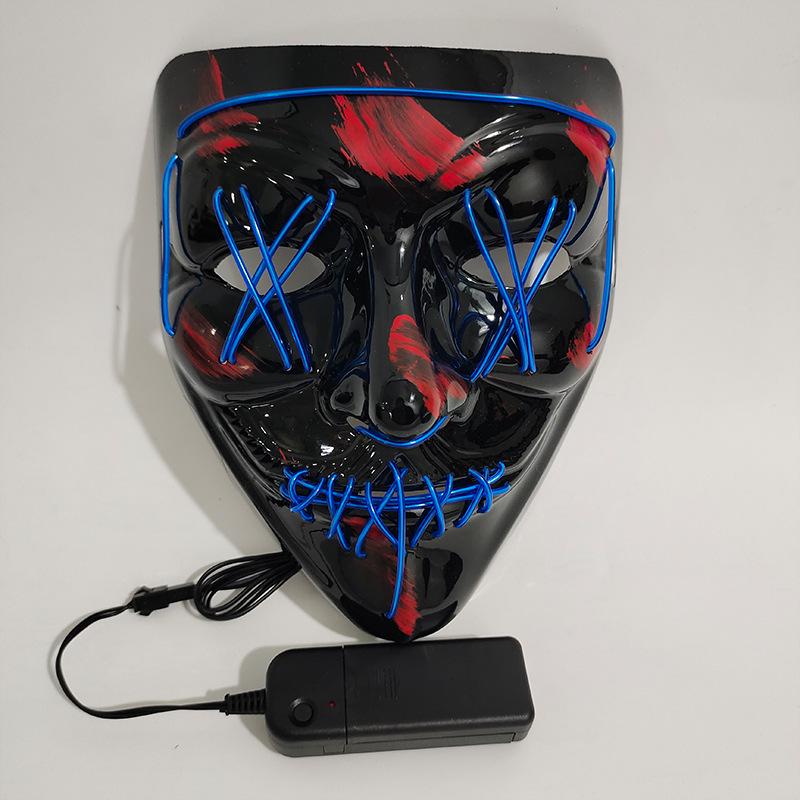 Halloween Two-Color Luminous EL Mask for Dance Parties