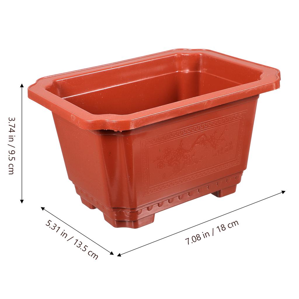 10pcs Elegant Bonsai Pot Lightweight Practical Flowerpot for Small Plants Office Home Use