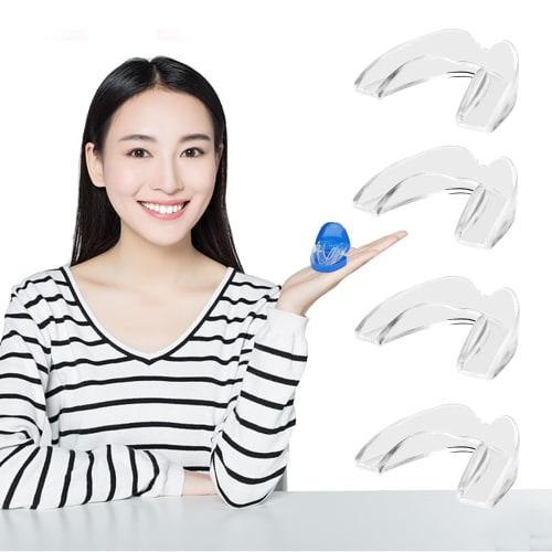 

Mouthpieces for Teeth Grinding, Snoring Prevention, Sleep Improvement, Moldable, Unisex, Set of 4 (2 Large, 2 Small) - Japanese Instruction Manual