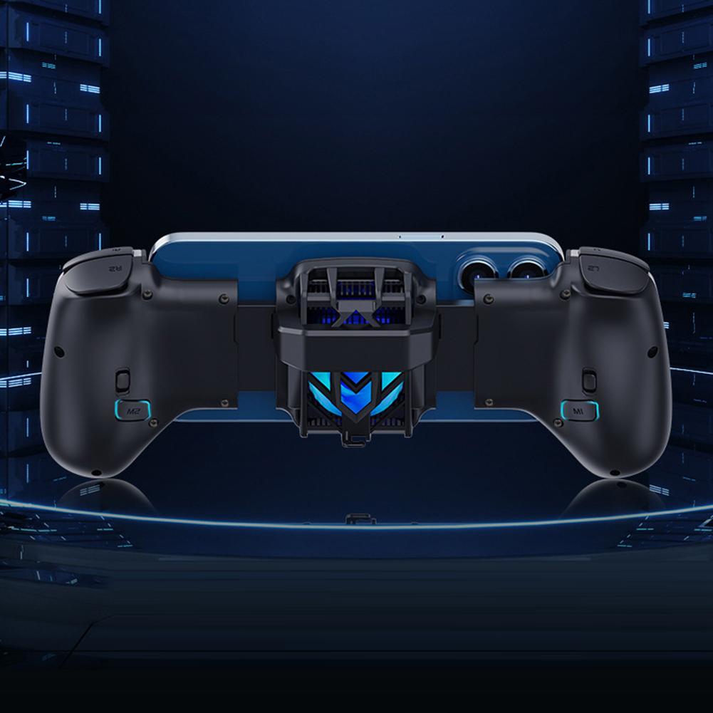 2 in 1 Wireless Mobile Gaming Controller Type C Cooling Phone Game Controller Dual Joystick for iPhone Android Phone Switch PC