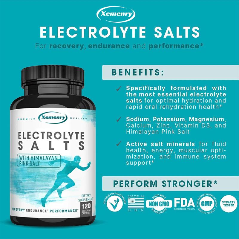 XEMENRY Electrolyte Capsules: All-natural, Fast Recovery, Replenishes Energy, Suitable for Both Men and Women.