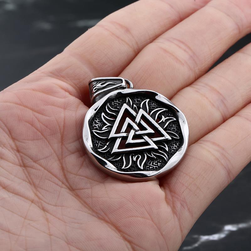 New 316L Stainless Steel Viking Norse Celtic Knot Pendant Necklace Good Polished For Man Women For Teens Gift