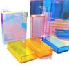 High Quality Custom Logo Acrylic Rectangular Eyelash Tile Case Cover Durable Extension Tool Case Custom Logo Color