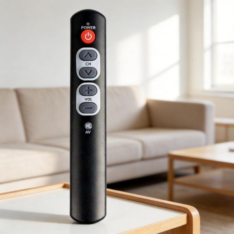 Ergonomic Learning Remote Control With 6 Large Button Intelligent Controller For Sound And Video Device Easy To Use