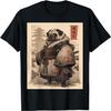 Vintage Samurai Pug Dog Retro Japanese Ukiyo-e Art Aesthetic T-Shirt for Men Women Kids