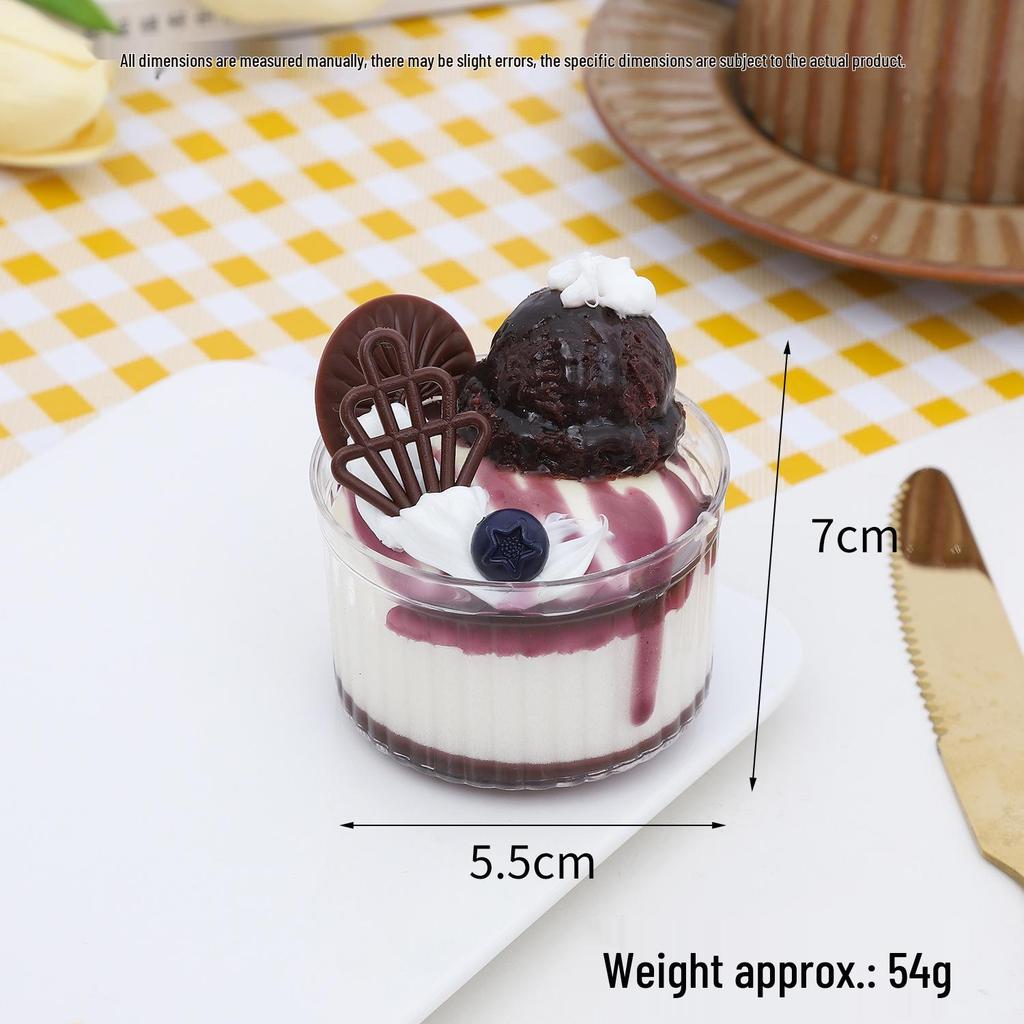 Miniature Cream Cake with Jam and Fruit Design Refrigerator Magnet