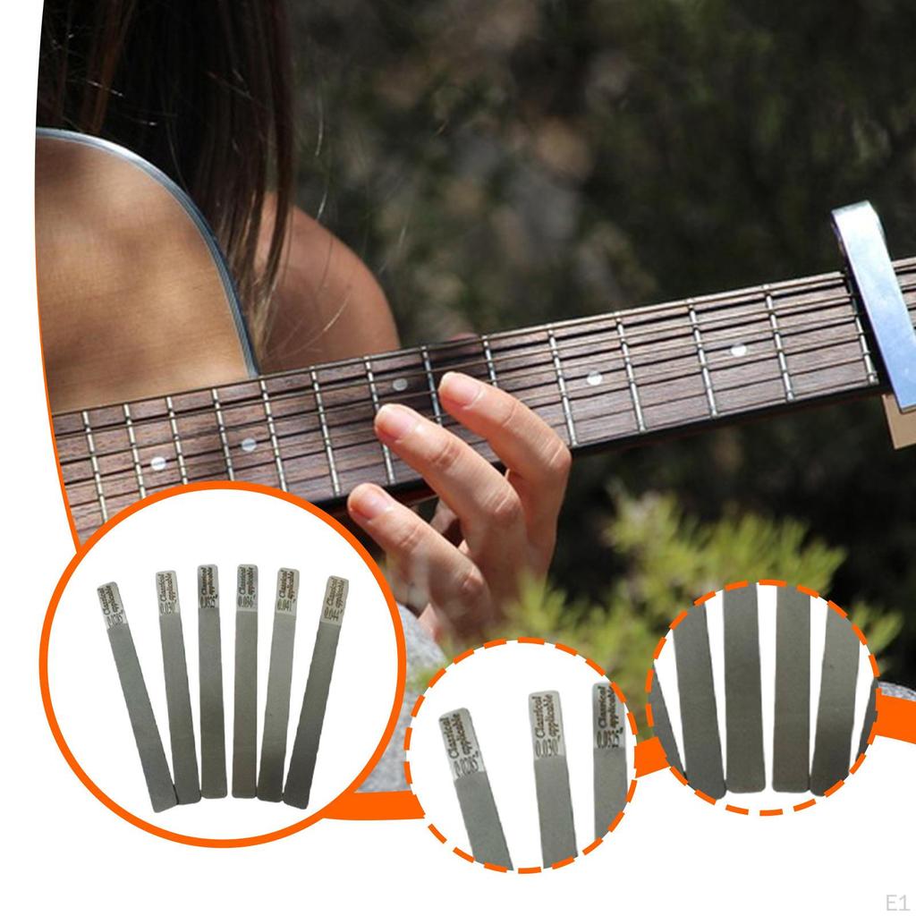 6 Pieces Guitar Nut Files Luthier Repair Tool Kit Sturdy for DIY Enthusiasts Classical