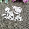 Metal Cutting Die 3D Playing Cats Cutting Dies for DIY Scrapbooking Photo Decor