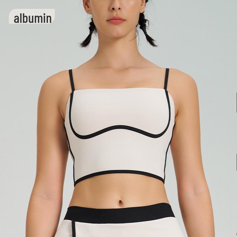 Damska szybkoschnąca, wstrząsoodporna, wysokoelastyczna kamizelka do jogi ze stałą miseczką - dostępne nowe kolory