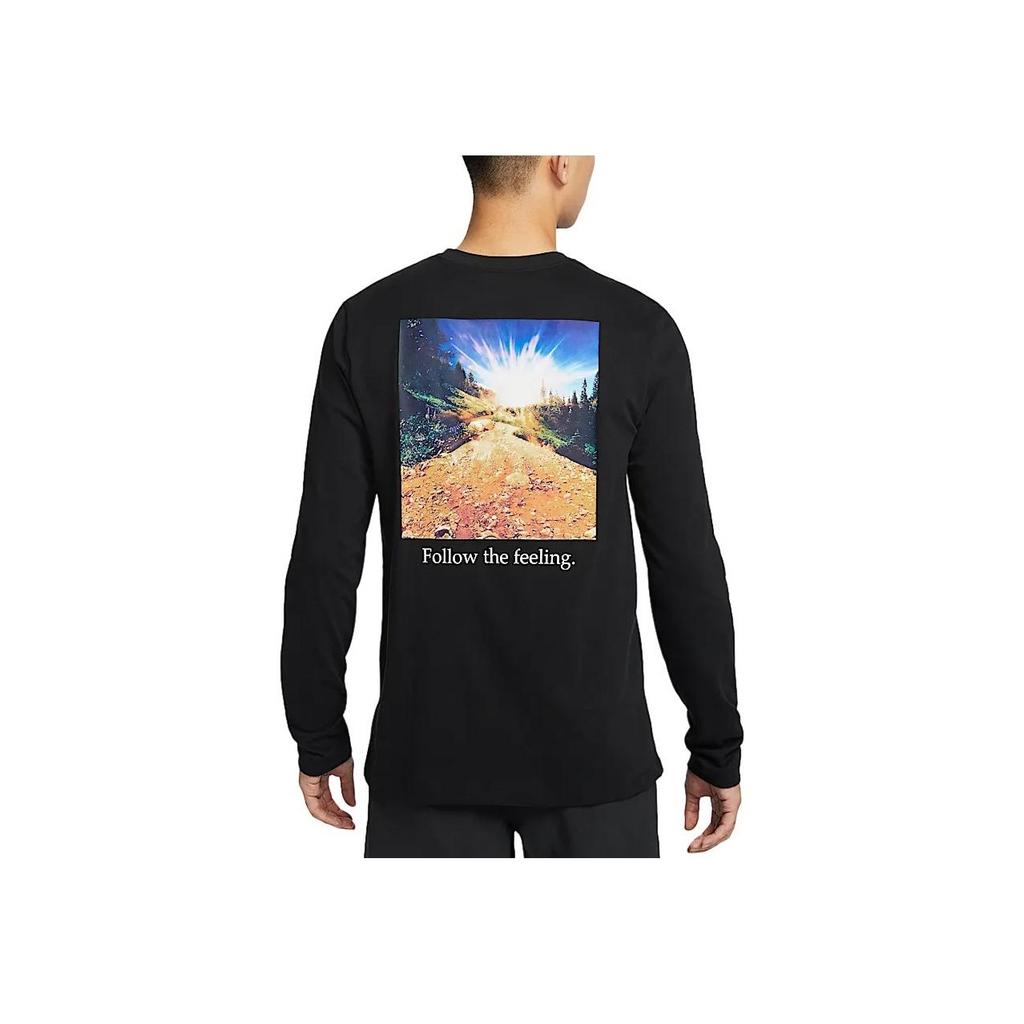 Nike Dri-Fit FW24 Trail Crew Neck Comfortable Soft Quick-Dry Long Sleeve T-Shirt Men Tops Black HJ3602-010