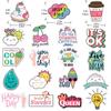 80 Pcs Buzzwords Stickers VSCO Pop Cute Slogan Inspirational Creative Text for Girls Kids Cartoon Kawaii Decal On Laptop Fridge Water Bottle Desk
