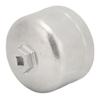 86mm 3.39in Oil Filter Wrench Socket Cap Sliver Heavy Duty Stainless Steel Removal Tool