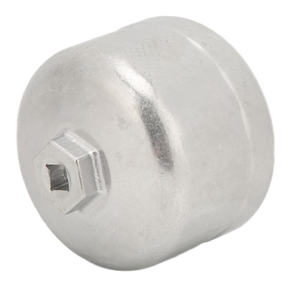 86mm 3.39in Oil Filter Wrench Socket Cap Sliver Heavy Duty Stainless Steel Removal Tool