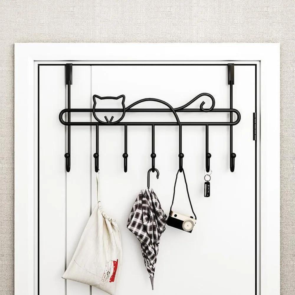 Appendiabiti Senza Foratura Scaffale Appeso Organizer da Bagno Gancio per Porta Buona Portata Appendi Asciugamani Appendi Cappotti