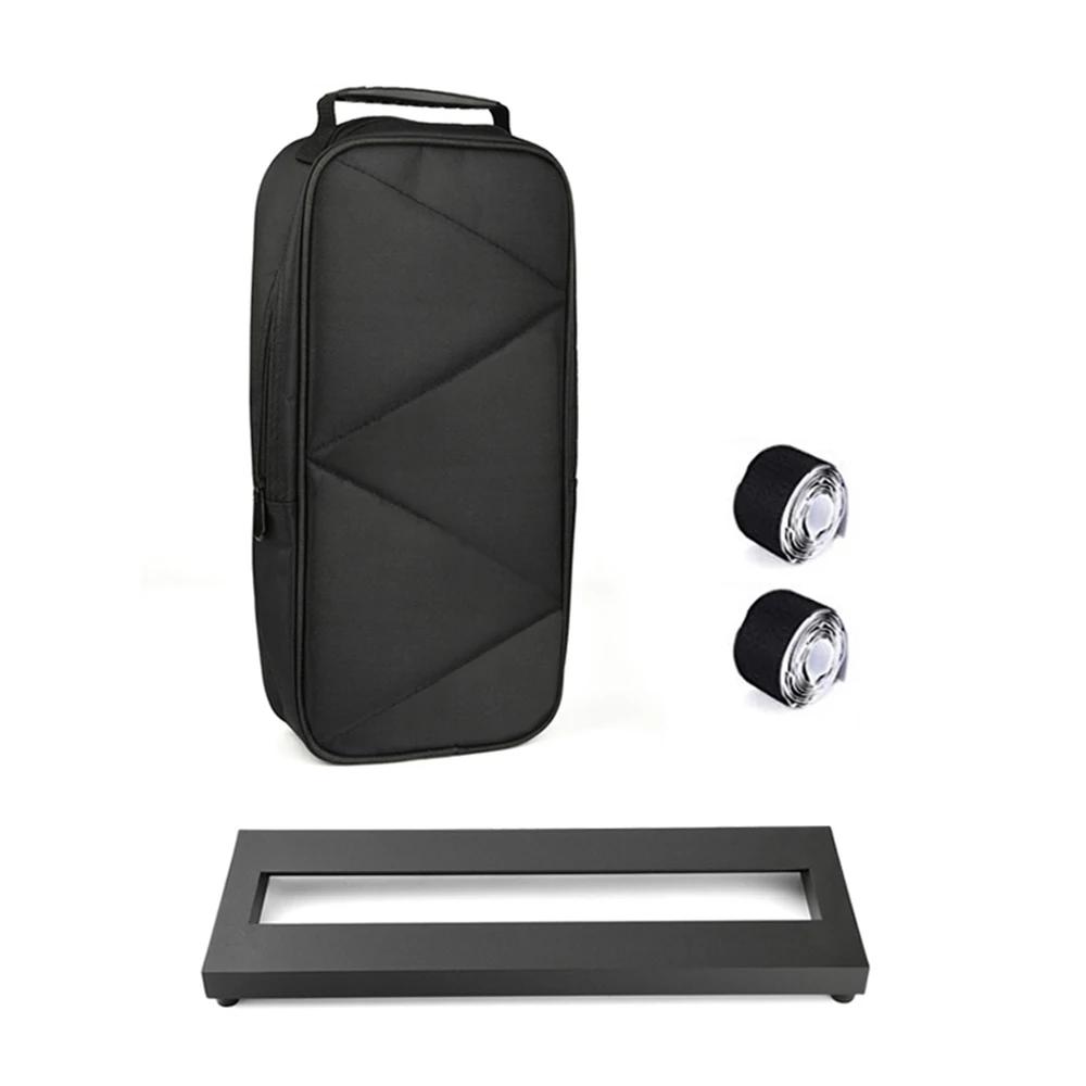 Aluminum Alloy Pedalboard 15×4.9  Inch with Carrying Bag Effect Pedal Plate Guitar Effect Pedal Board Guitar Pedalboard