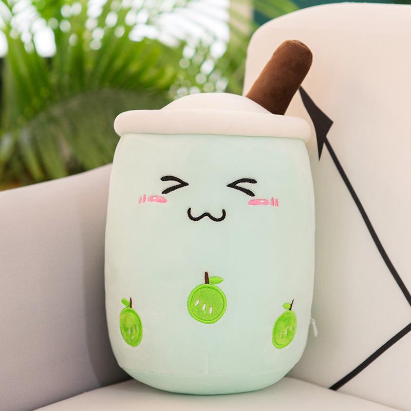 Super Soft Plush Milk Tea Cup Pillow - Cylindrical Sleeping Doll for Kids & Girlfriend Gifts