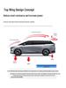 Xpeng Rear Spoiler: No-Drill Wind Deflector & Sports Spoiler for Car Exterior Decoration.