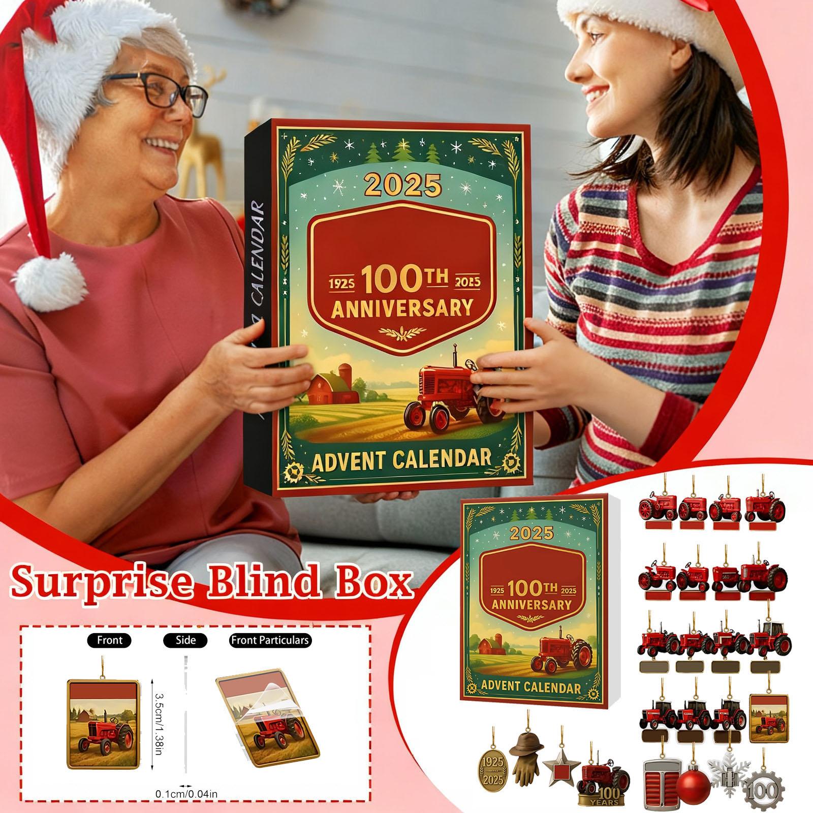 

2D Flat Box With Airplane-shaped Case, 24 Pendants, Christmas Countdown Pendant Calendar One Size