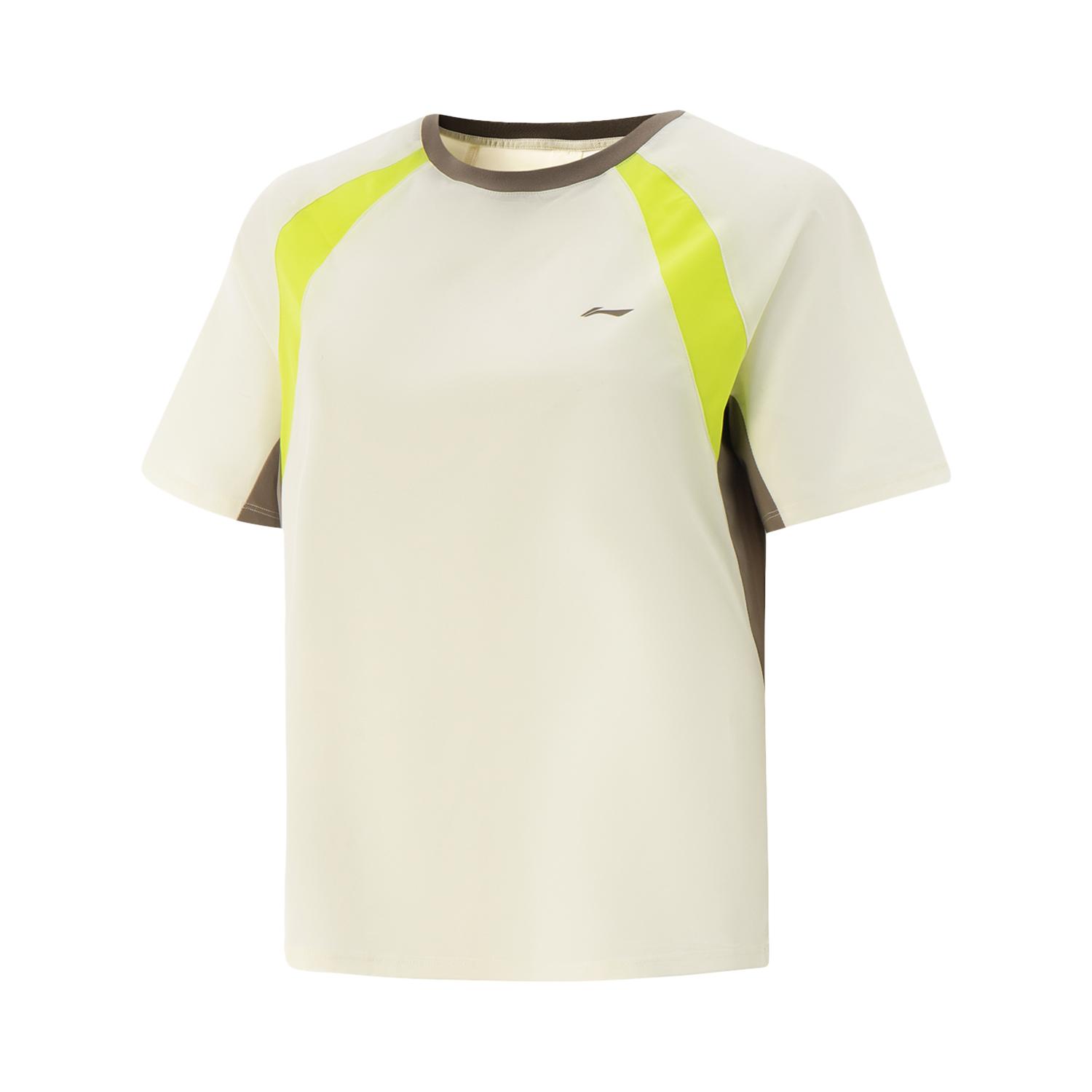 

Li-Ning Comfortable Simple Moisture-Wicking Loose Fit Round Neck Short Sleeve T-Shirt Women Tops Pearl-White ATSV408-6 XL