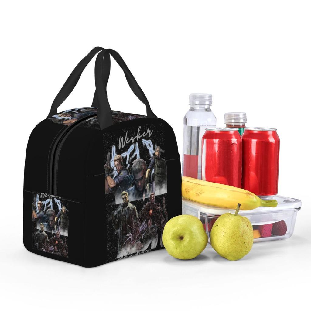 Albert Wesker Collage Insulated Lunch Bag for Women Office Cooler Thermal Food Box Tote Portable Lunch Boxes Container