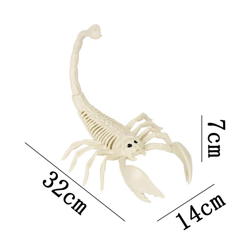 Dekoracje Sceniczne na Halloween Zwierzęca Czaszka Szkielet Ozdoba Symulacja Plastikowa Wrona Mysz Skorpion Dekoracyjne Rekwizyty