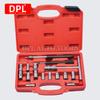 17Pcs Diesel Injector Seat & Cleaner Carbon Remover Seat Tools Injector Remover Cutter Milling Cutter Set Universal Car Tool Kit