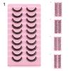 Yousheng 10 Pairs False Eyelashes No Residue D-Shaped 3D Effect Lady Handmade Extensions Artificial Eyelash for Beauty
