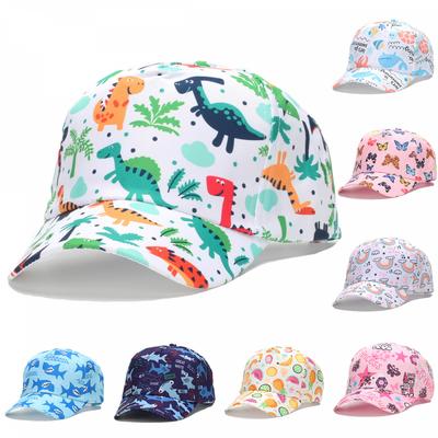 Kinder Cartoon Tier Baseballkappe Einstellbar Baumwollmischung Sonnenhut für Jungen Mädchen 4-10Y Frühling Herbst Unisex Atmungsaktive Outdoor-Kappen