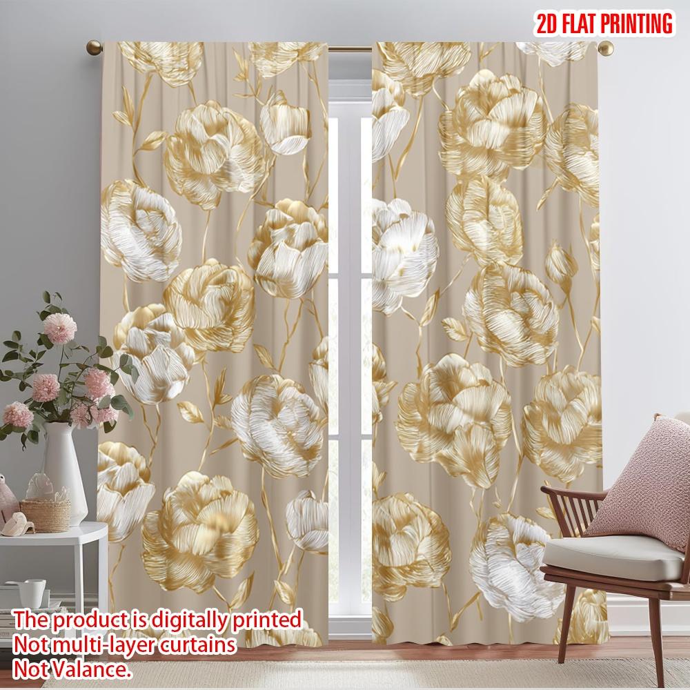 

2 шт., 2D-печать на плоскости Шторы и оконный декор Сложные цветочные завитки Полиэстер Тканый (без удилища) Праздник для дома и офиса 130.00×209.99 cm 2pcs
