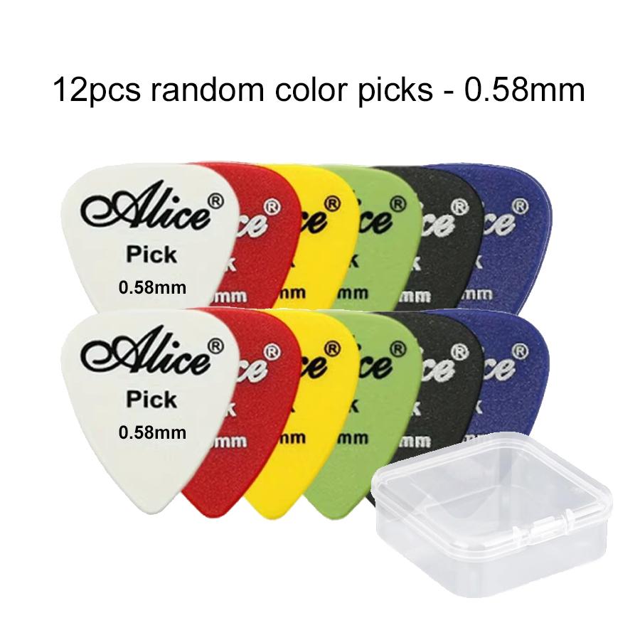 

12pcs/set Guitar Pick with Mini Box Mixed Size ABS Premium for Acoustic Electric Guitars Bass Matte Anti-Skid Guitar Pick TMZ
