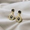 Vintage Pearl and Tigers Eye Resin Clip On Earrings for Women No Piercing Needed Elegant Retro Jewelry
